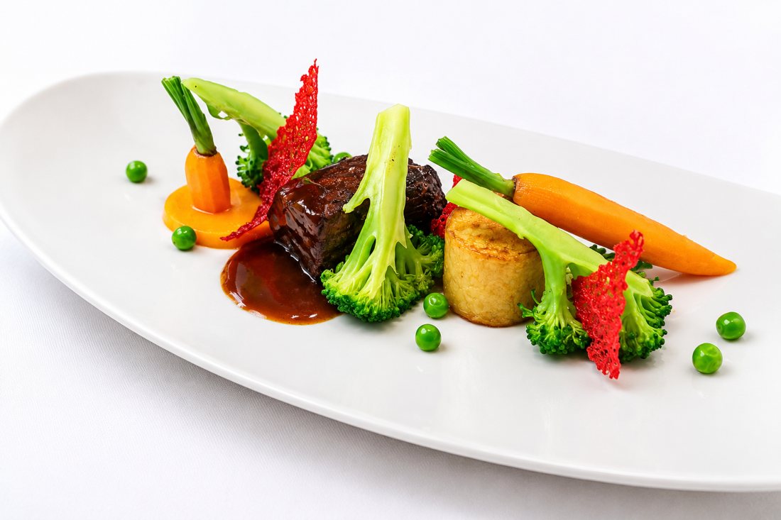 Braised beef with spring vegetables